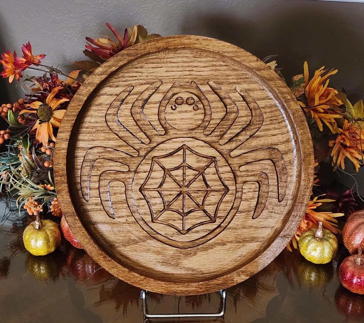 Halloween Spider Candy Platter Tray