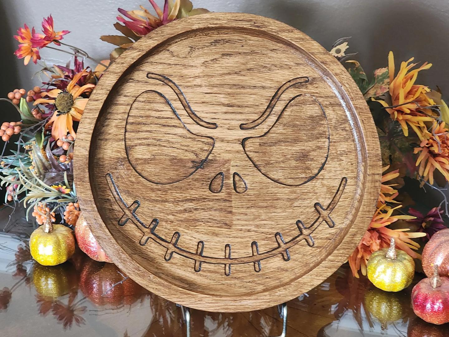 Halloween Pumpkin Face Candy Platter Tray
