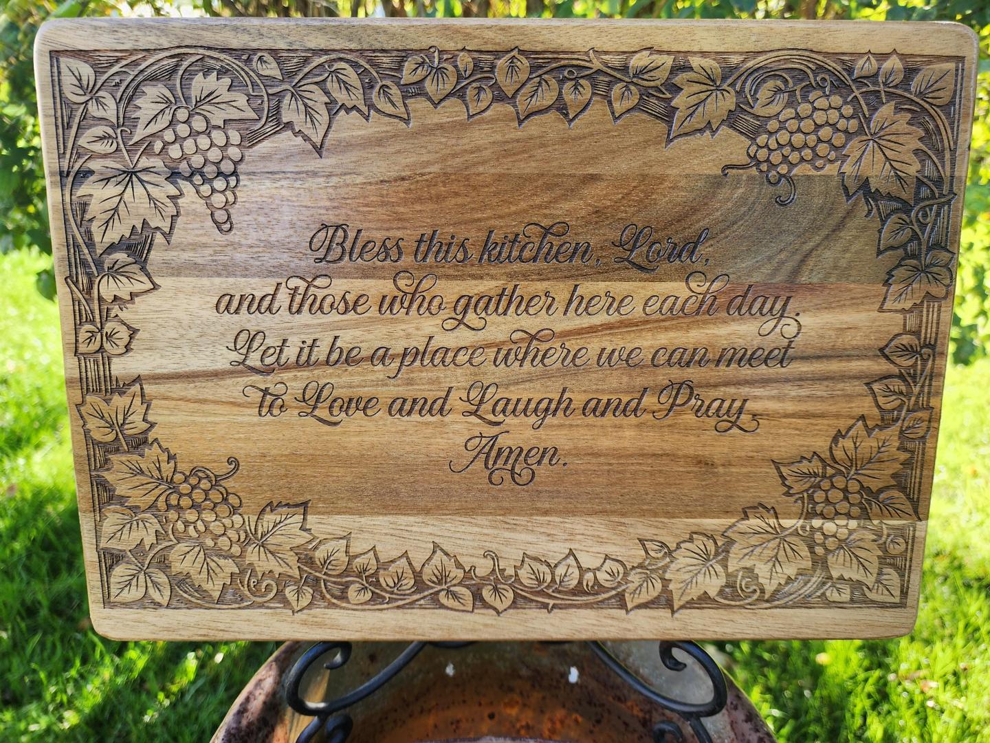 Bless This Kitchen Tray Cutting Board